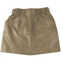 ZARA BASIC Taupe Brown faux leather skirt Size S - £17.74 GBP