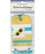 Stitched Tag, Summer, scrapbook embellishments - Memories in the Making - $6.92