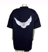 Yeezy GAP Black Sweatshirt Tee with Dove and Padded shoulders - $139.95