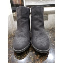 Ram Erica Ankle Boots Women&#39;s 8.5M Black Nubuck Round Toe Block Heel Sid... - $27.72