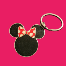 Disney Parks Metal Red Bow Minnie Mouse  Keychain Key Ring - $5.90