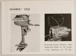 1953 Magazine Photo Evinrude Super Fastwin &amp; 3hp Lightwin Outboard Motors - £7.21 GBP