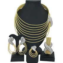 Brazilian Gold Jewelry Sets Big Jewelry for Women  Party Gifts FHK13251 - £107.21 GBP