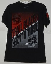 Adidas NBA Licensed Portland Trail Blazers Black Red Youth Large 14 16 T Shirt - £12.71 GBP