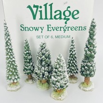 Dept 56 Village Snowy Evergreens Medium Set Of 6 Trees NEW Retired #5261... - £20.16 GBP