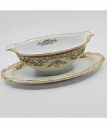 Noritake china Nanette gravy bowl sauce boat with underplate.   - $34.19 CAD
