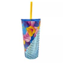 2024 Summer Starbucks Glass Swirl Gradient Petal Multi Color Tumbler w/S... - $15.19