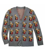 Disney Store Pluto Dog 90th Anniversary Varsity Grey Cardigan Adult Size... - £100.43 GBP