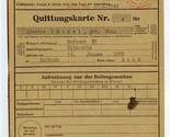 Invalidity Insurance Receipt Card December 1942 1943 1944 Germany Stamped  - $17.82