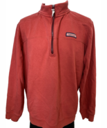 Vineyard Vines Red 1/4 Zip Long Sleeve Pullover Sweater, Men&#39;s Size L - $14.24