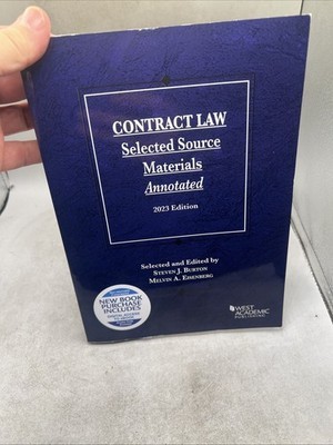 Burton and Eisenberg&#39;s Contract Law, Selected Source Materials Annotated... - $49.49