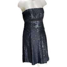 BADGLEY MISCHKA Dress Gray Sequin Strapless Corset Cocktail Women&#39;s Size... - £60.57 GBP