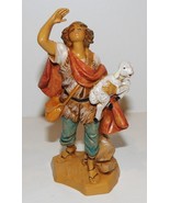 LOVELY 1995 FONTANINI ITALY MICAH WITH SHEEP #188 HEIRLOOM NATIVITY 5&quot; F... - $16.92