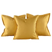 3 Pc Pillow Covers Designer Vicki Payne Free Spirit Yellow &amp; Cream Polka... - £47.04 GBP