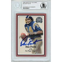 Dan Fouts San Diego Chargers Signed 2000 Greats of the Game On-Card Auto BGS - £70.48 GBP