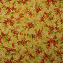 RICHLOOM FLORAL YELLOW GREEN LEAF BASKETWEAVE MULTIPURPOSE FABRIC BY YAR... - £6.91 GBP