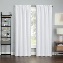 Eclipse Samara Blackout Rod Pocket Single Curtain Panel White - 42&#39;&#39; x 54&#39;&#39; - $14.99