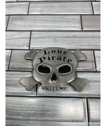 Love Pirate Skull &amp; Bones Bergamot Belt Buckle - $23.99 CAD