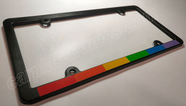 THIN FRAME Gay Lesbian Rainbow Pride Flag License Plate Frame - £6.23 GBP