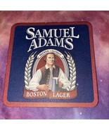 Vintage 1986 Samuel Adams Beer Drink Coaster Cardboard Square 4” - £4.48 GBP
