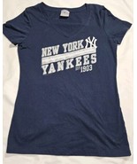 New York Yankees TShirt Top Women&#39;s Small Blue Genuine Merchandise MLB B... - $9.74