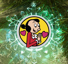 Olive Oyl Popeye Snowflake Multi Colored Light Holiday Christmas Tree Ornament - £11.32 GBP