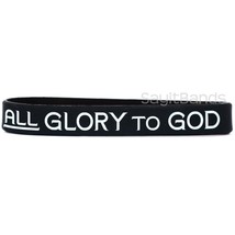2 All Glory to God Wristbands Two Inspirational Silicone Religous Band B... - $184.57 MXN