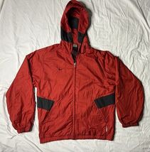 Nike Soccer Windbreaker Men’s Small Red Hooded Jacket Full zip - $25.00