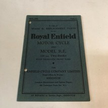 1950 Royal Enfield 125 Model R.E. Parts List Diagram Book - $69.29
