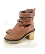 Free People Jesse Cutout Ankle Boots Womens Size 8.5 39 English Tan Stra... - $60.65 CAD