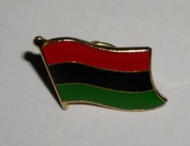 Afro American Wavy Flag Tie Tack Lapel Pin African Unity Pan-African 3/4"* - $4.99