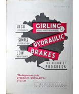 GIRLING HYDRAULIC BRAKES - 1950 Vintage Print Ad - HIGH EFFICIENCY-SIMPL... - $21.35 CAD