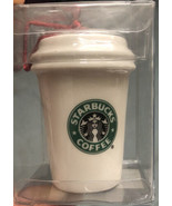 Starbucks Holiday 2007 Christmas Tree Ornament Set White To Go Cup New I... - £13.83 GBP