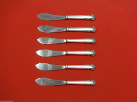 English Shell by Lunt Sterling Silver Trout Knife Set 6pc HHWS  Custom Made - £328.72 GBP