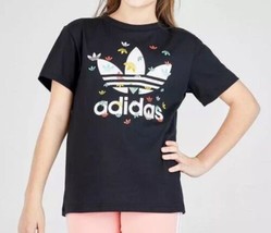 T-Shirt adidas FM4895 Logo Bambini Manica Corta Taglia L Nero/Multicolore - £8.80 GBP