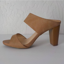 Metaphor Bria Beige Faux Suede Slip High Heels Shoe Block Heel Sandals W... - £14.23 GBP