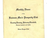 Business Men&#39;s Prosperity Club Menu 1912 Union League Club Chicago Illin... - $123.62