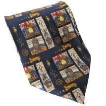 Aker Transportation Ships Boats Cars Trains Automobiles Novelty Silk Necktie - £15.62 GBP