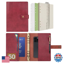 WONDERPOOL Leather Journal Dotted Paper Refillable Writing Binder Notebo... - $36.82