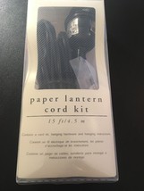 Paper Lantern Hanging Cord Kit 15ft Black New Pier 1 Imports - £17.50 GBP