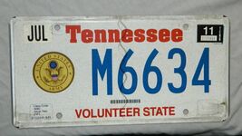 RARE United States Army Tennessee 2011 Passenger License Plate # M6634 - $8.86