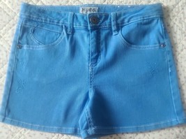 MUDD ~ Distressed ~ Blue ~ Cotton Blend ~ Denim Shorts ~ Girls&#39; Size 16 - £12.06 GBP