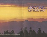 Arizona 1981 Road Map Points Interest State Flag Seal Flower Bird Gem Ne... - $11.88