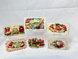 Victorian Die Cut Cards Dance Visiting Calling Cards Embossed Civil War Era - £23.64 GBP