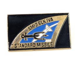 VTG US Navy Standard Missile SM-2 Block IVA Enamel Lapel Pin Air Defense Weapon - £13.51 GBP