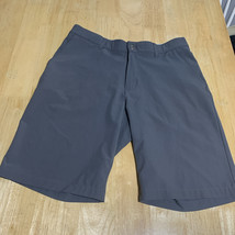 Adidas Shorts Mens 32x10” Inseam Gray Performance Pleated Tennis Tech - $16.77