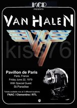 VAN HALEN 20 x 28 Pavillion De Paris June 22 1979 Custom Concert Poster - $45.00