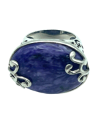 Vintage Southwest Charoite Gemstone 925 Sterling Silver Jewelry Ring Siz... - £111.96 GBP