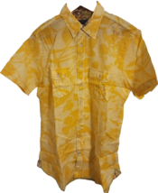 Georg Roth Los Angeles Yellow Floral Short-Sleeve Button-Up Shirt (Size M) - £55.15 GBP