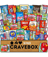CRAVEBOX Snack Box Variety Pack Care Package (50 Count) Christmas Treats... - £35.48 GBP